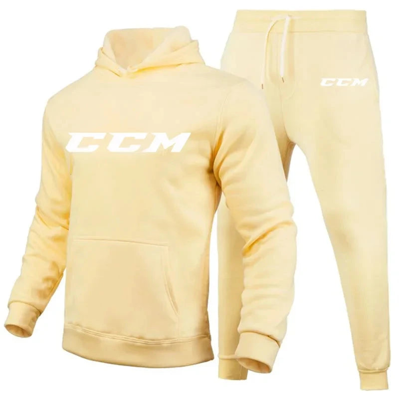 Men's Warmth-Enhanced Thick Sports Outfit Set - High-Quality Casual Long-Sleeved Sports Outfit - Jogging Pants - Men's Sports Ou Colouronova
