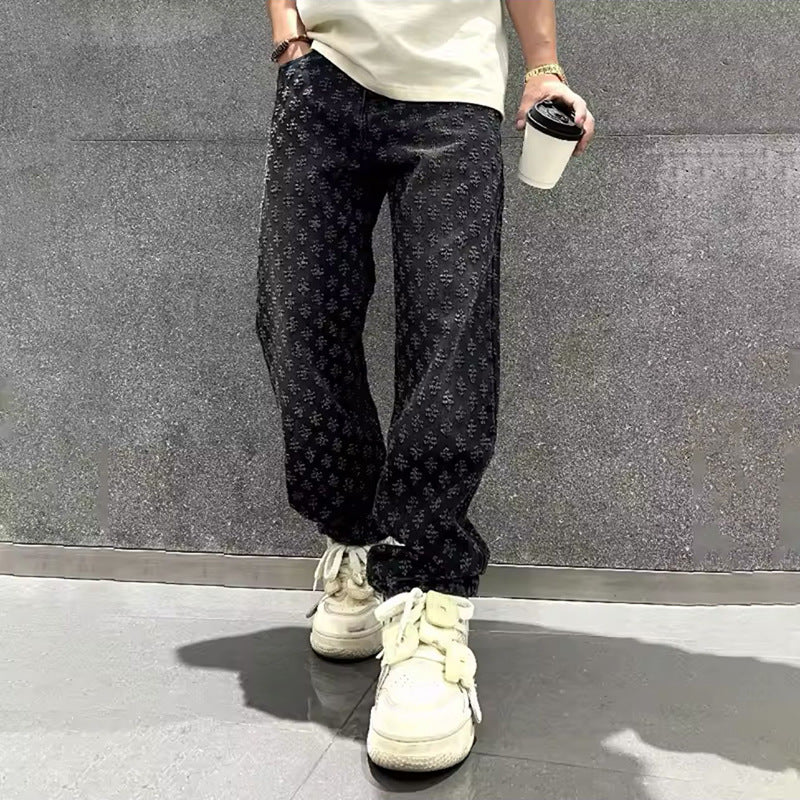 Retro distressed ripped jeans Colouronova