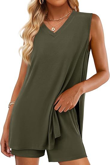 V-neck Sleeveless Top Colouronova