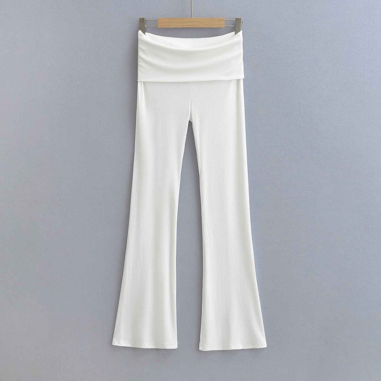 Women's Double Waist Flared Sports Pants