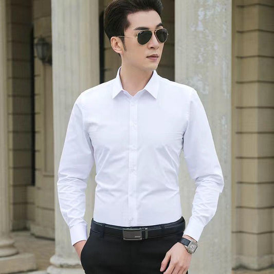 White Shirt Men's Long-sleeved Colouronova