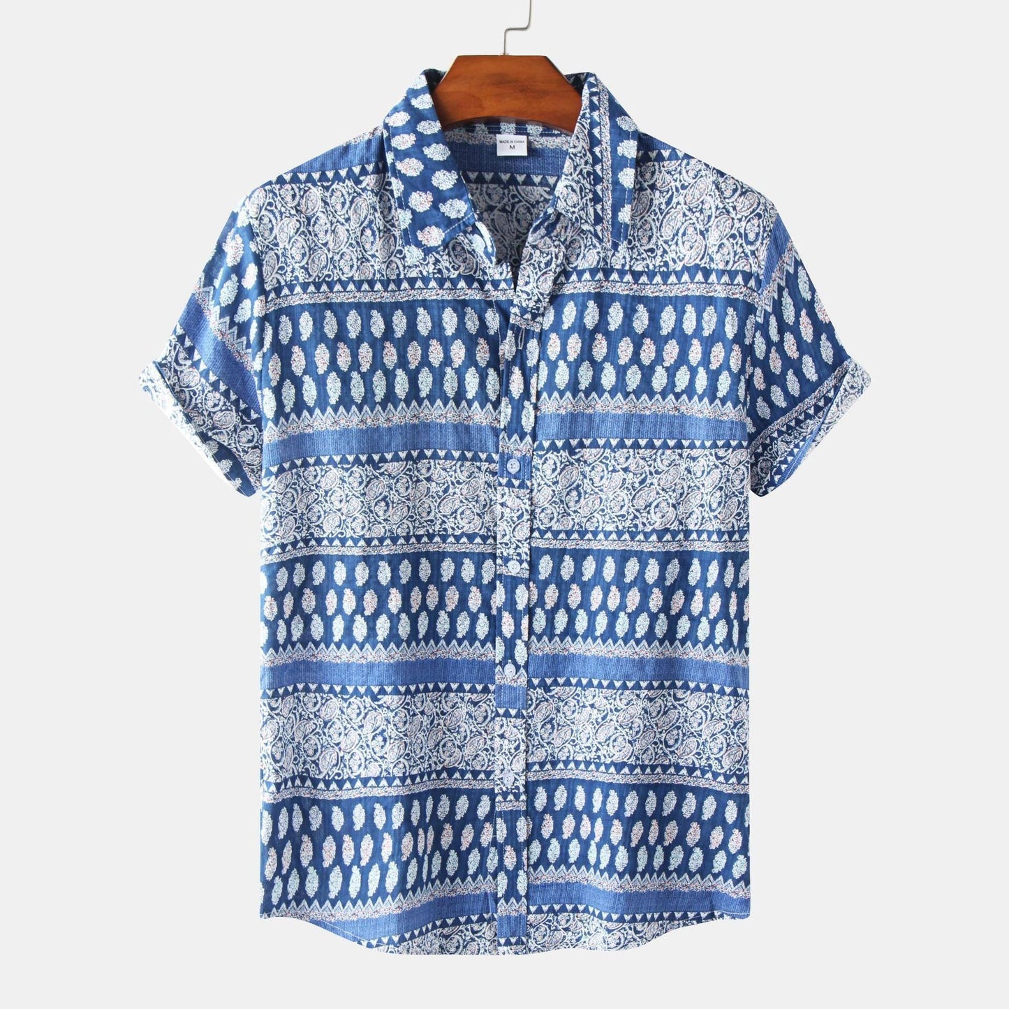 Men's floral short-sleeved shirt Colouronova