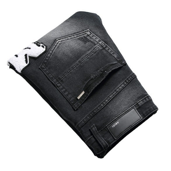 Black Stretch Skinny Men's Jeans Colouronova