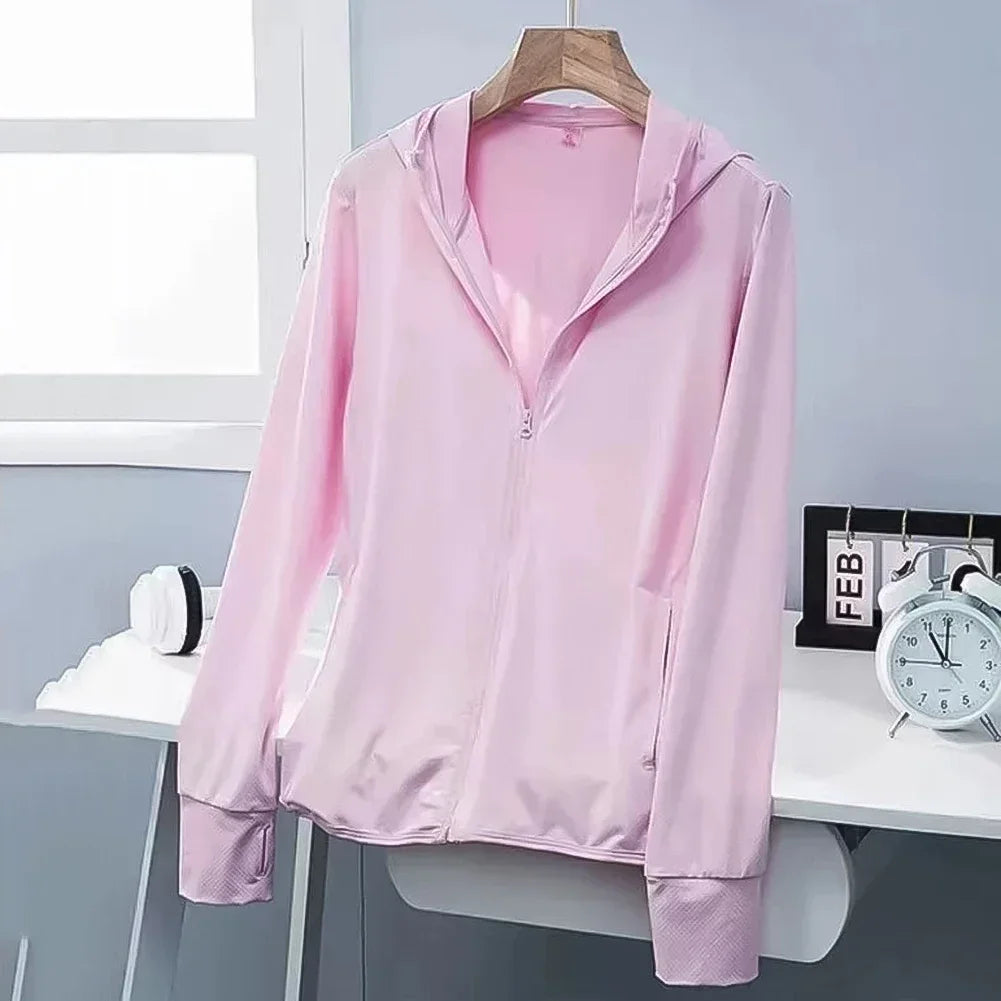 Sun Protection Jacket For Women And Men Jacket UPF50+ Ice Silk Skin Coat For Walking Travel And Fishing Outdoor Sports Clothing - Colouronova