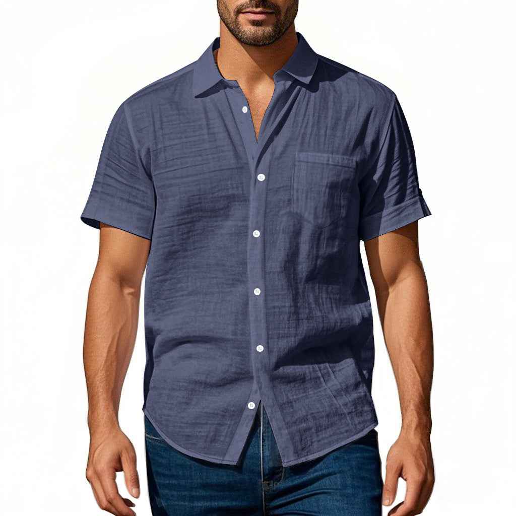 Linen short-sleeve shirt