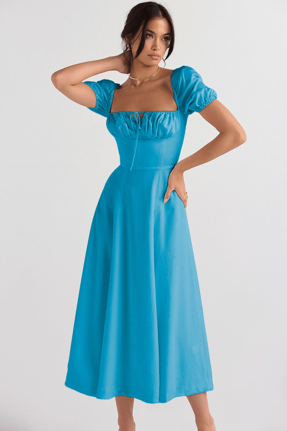 Elegant Sling Midi Dress with Floral Patterns Colouronova