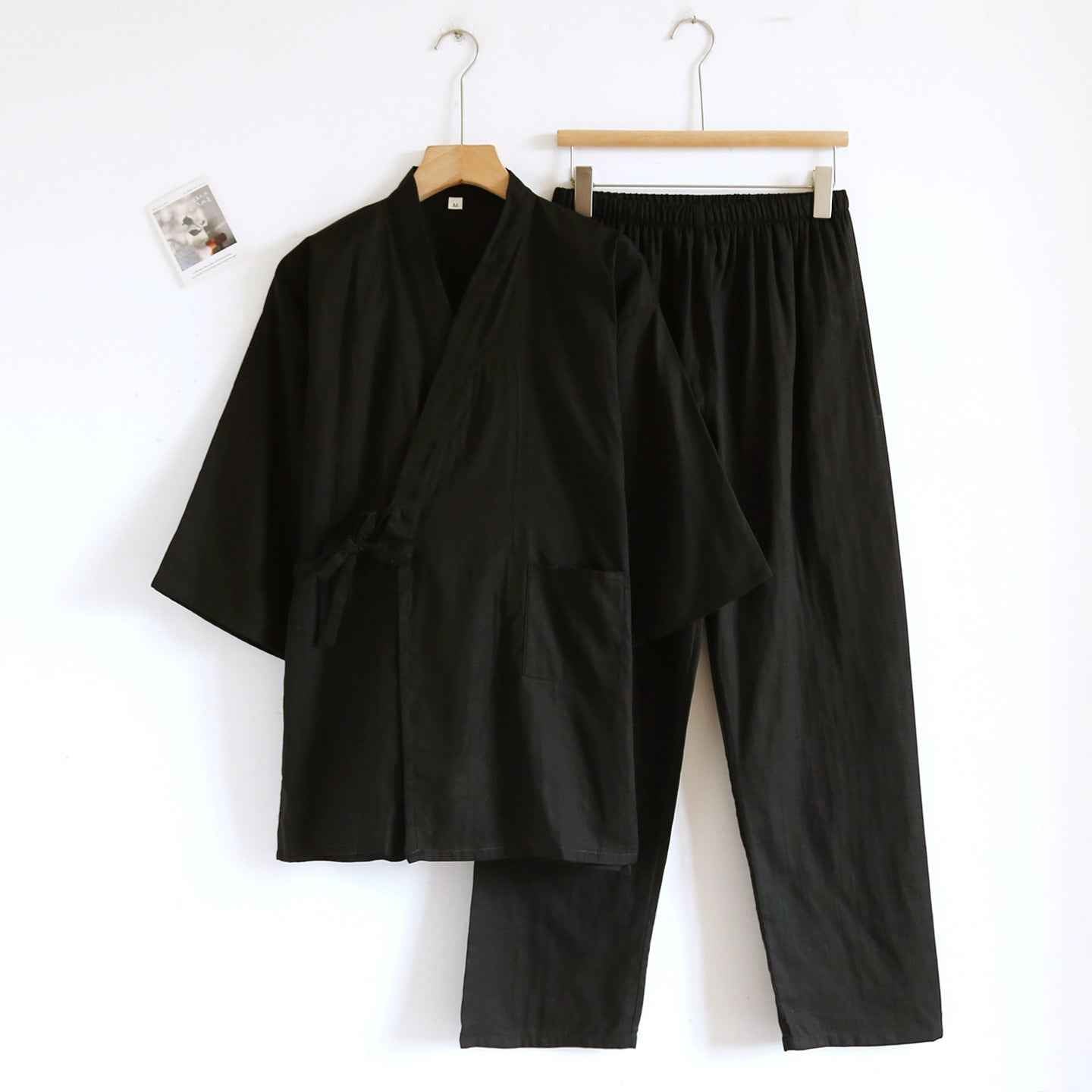 gauze tie-up loungewear set