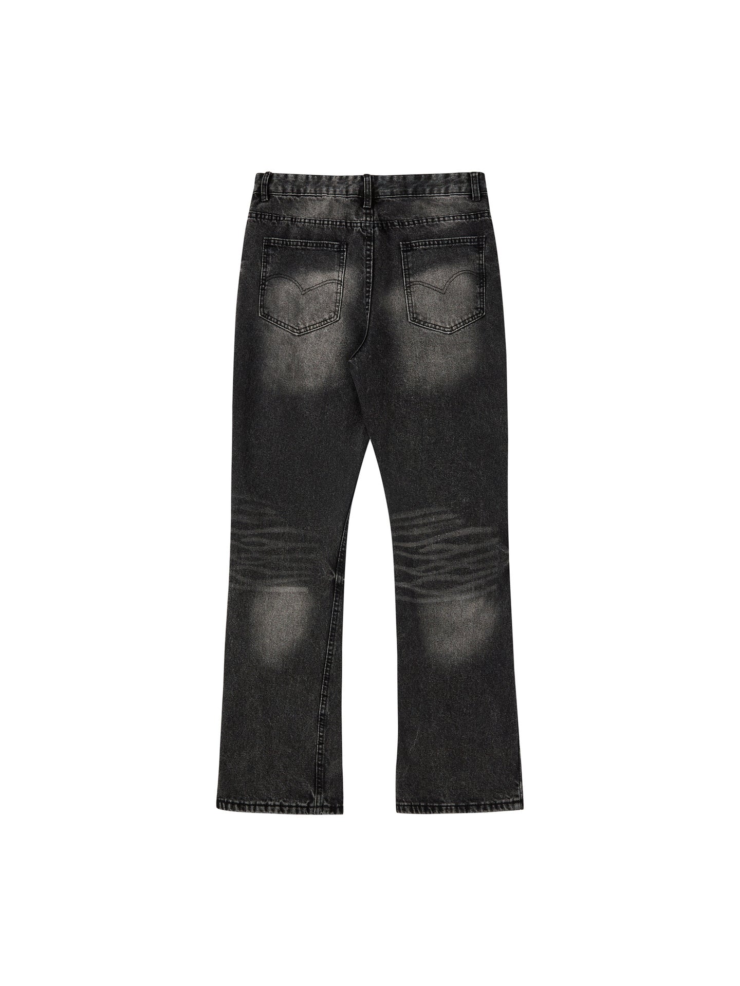 Retro washed black slightly flared jeans Colouronova