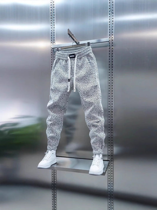 Chanel Style Striped Sweatpants Men Loose Casual Trousers Colouronova