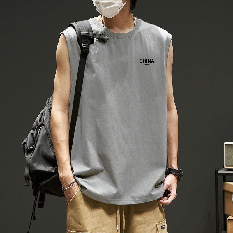 Men's Quick-Dry Sleeveless T-Shirt Loose Fit Workout Top Colouronova