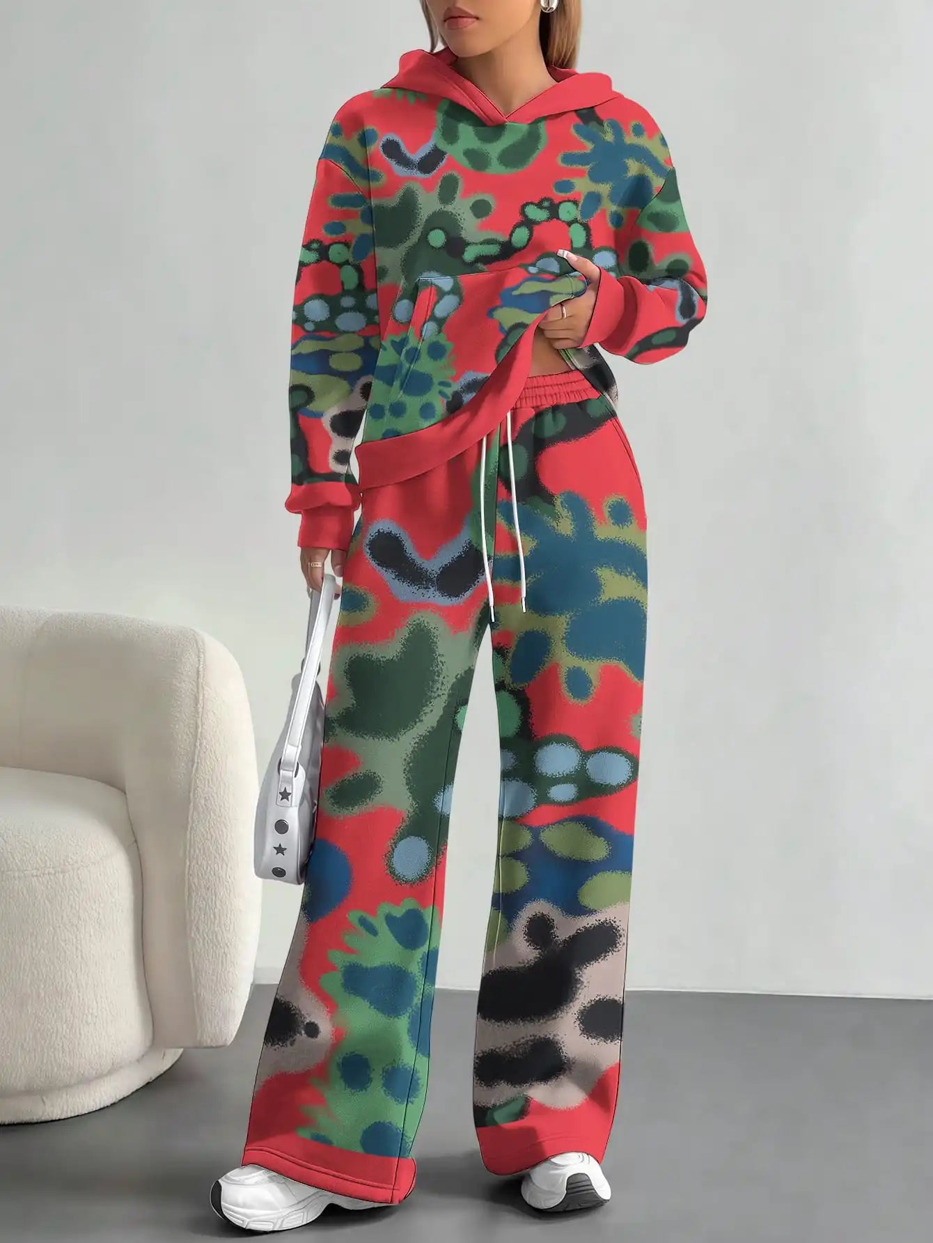 2025 new yellow green camouflage sports style foreign trade comfortable fashion leisure outdoor European and American women's su - Colouronova