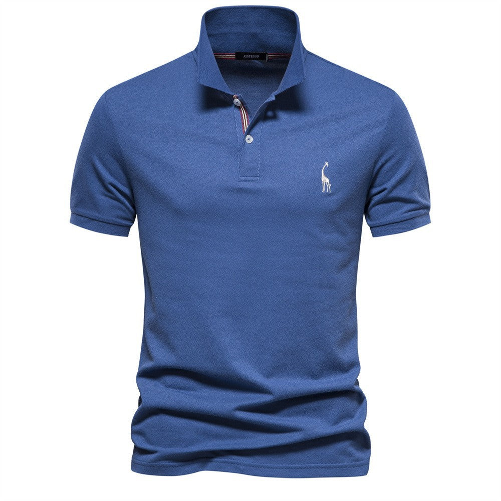 Men's Cotton Embroidered Polo Shirt Colouronova
