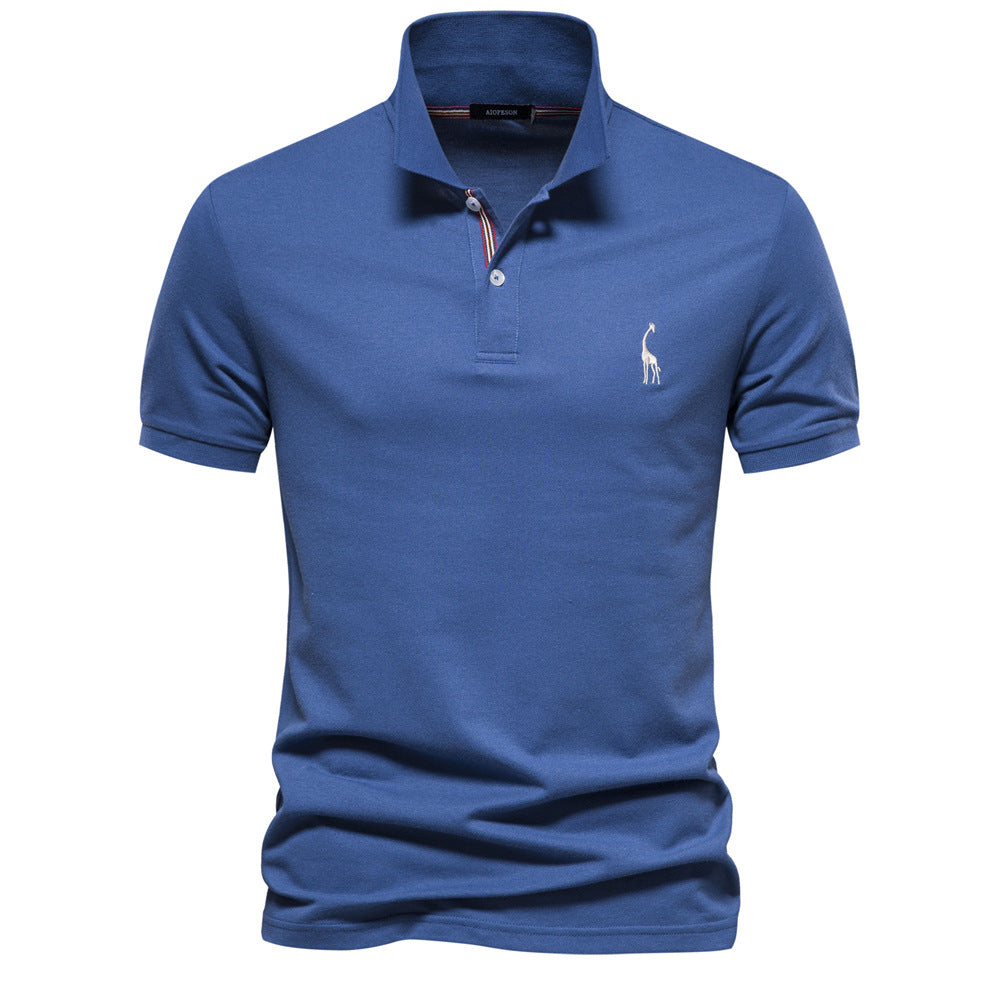 Men's Cotton Embroidered Polo Shirt Colouronova