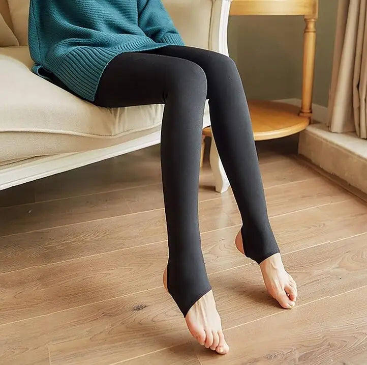 Warm Winter Tights Women's Fleece Tights Ladies Leggings Fake Translucent Pantyhose Thick Fleece Panty Thermal Stockings 2024 - Colouronova