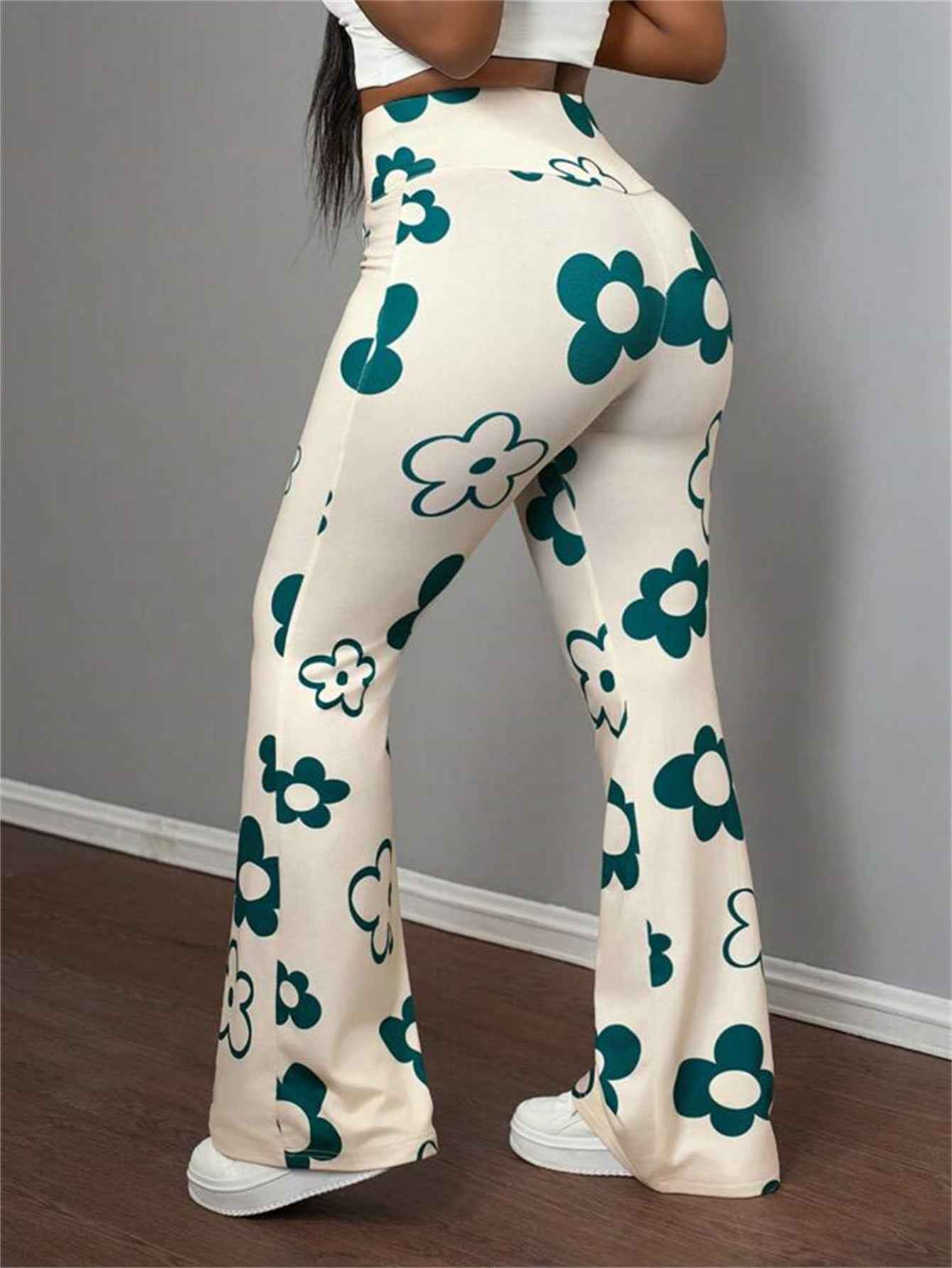 Women's Printed Casual Trousers with Stretch Fit