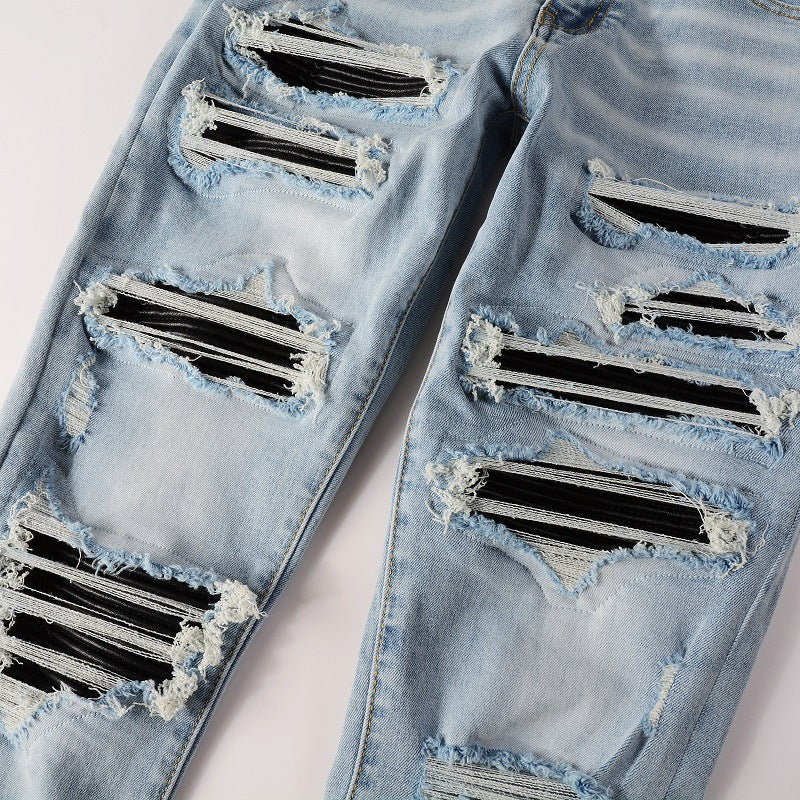 Mens Denim Trousers Colouronova