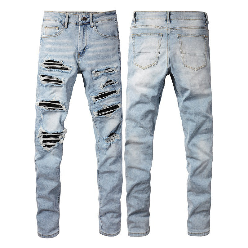 Mens Denim Trousers Colouronova