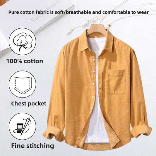 Men's Cotton Corduroy Shirt Jacket Colouronova
