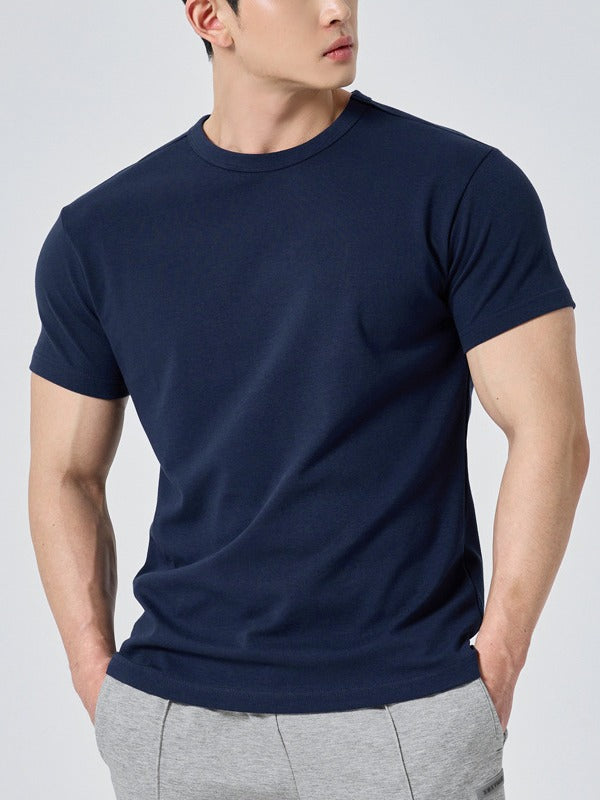 Men's short-sleeved round-neck fitness exercise Colouronova