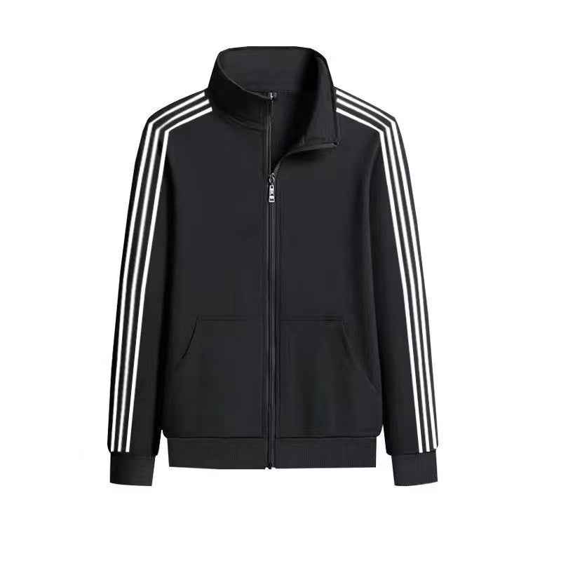 Casual Sports Suit Stand Collar Cardigan and Pants Set