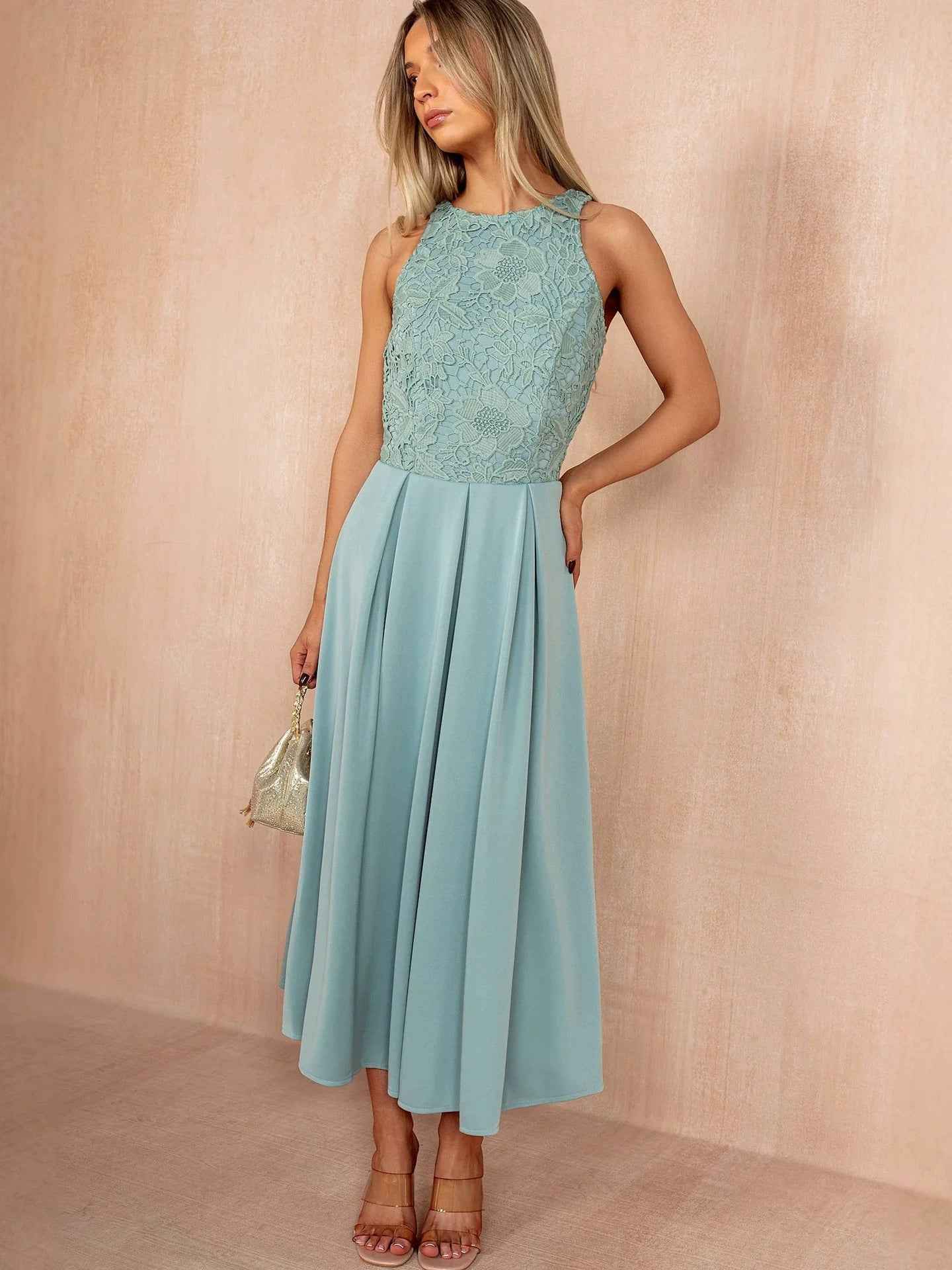 Floral Sleeveless A-Line Dress