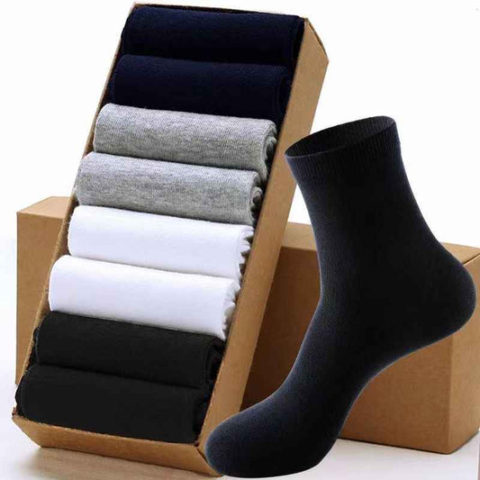 Breathable, moisture-wicking and odor-resistant men's cotton socks