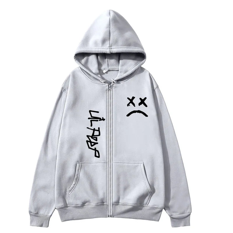 Women's Long Sleeves Lil Peep Zipper Hoodies Female Autumn Winter Zipper Hoodies Men Womens Zipper Hoodies Tracksuits Jogger - Colouronova
