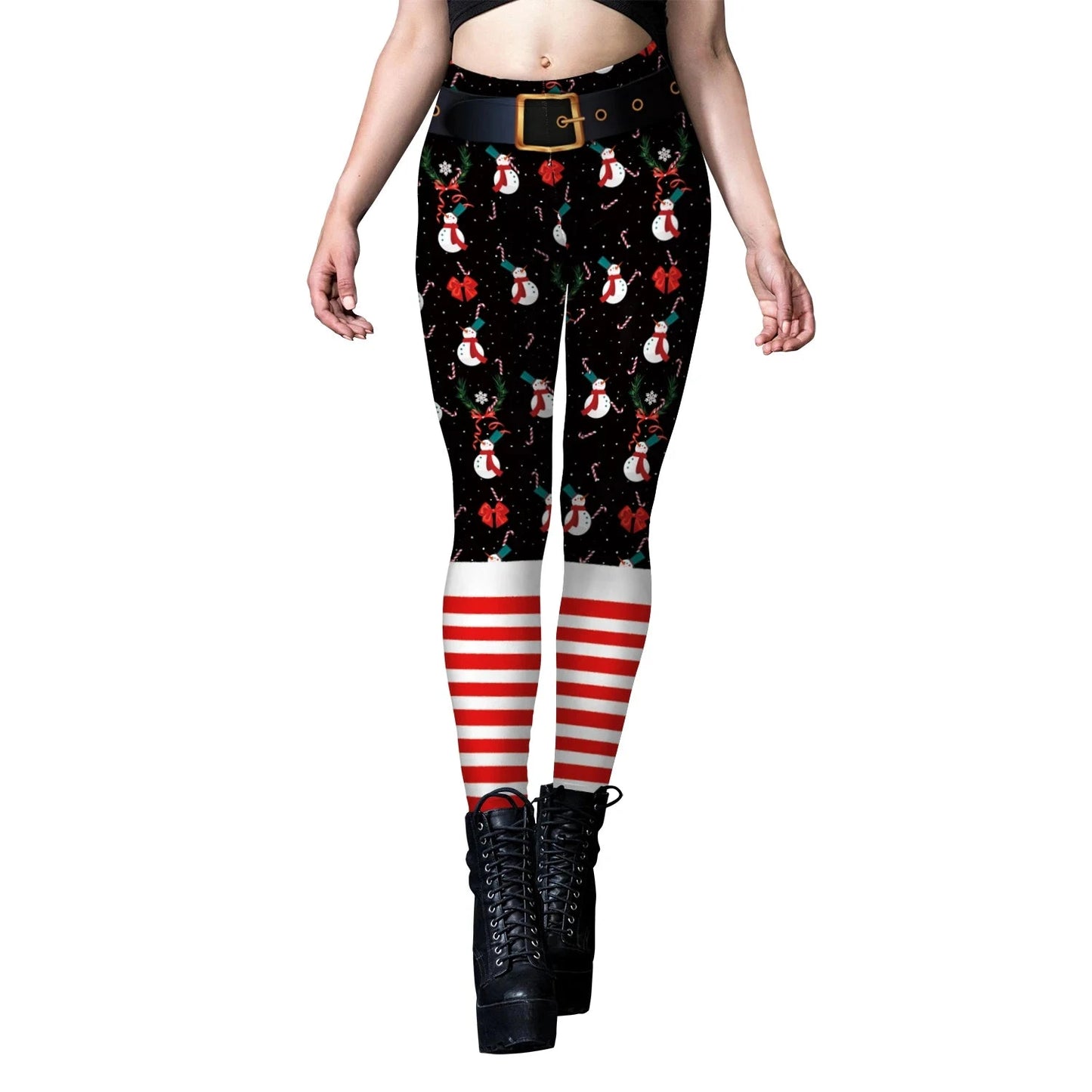 Phantasy Vintage Women Christmas Leggings Autumn Winter Women Xmas Pants Sexy Tights Trousers Festival Party Carnival Leggings Colouronova