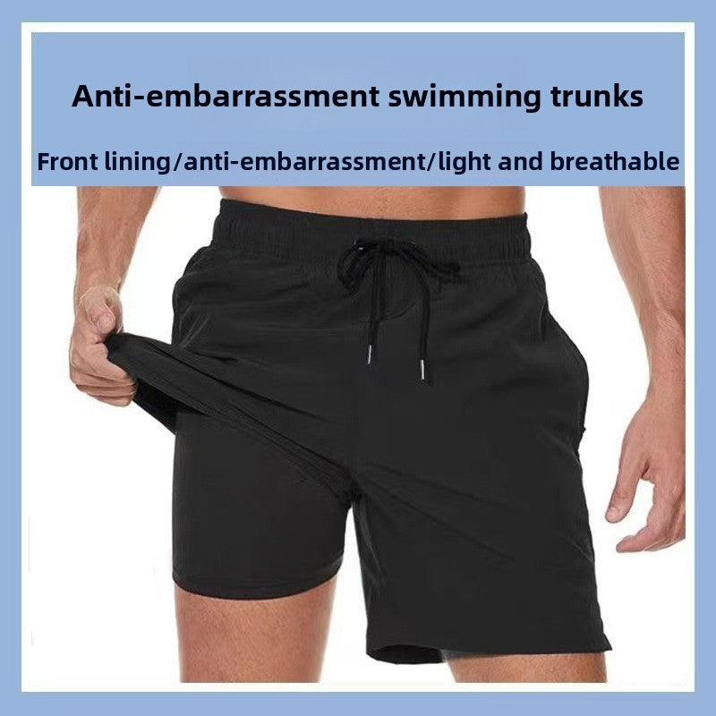 Men's swim trunks in solid color Colouronova