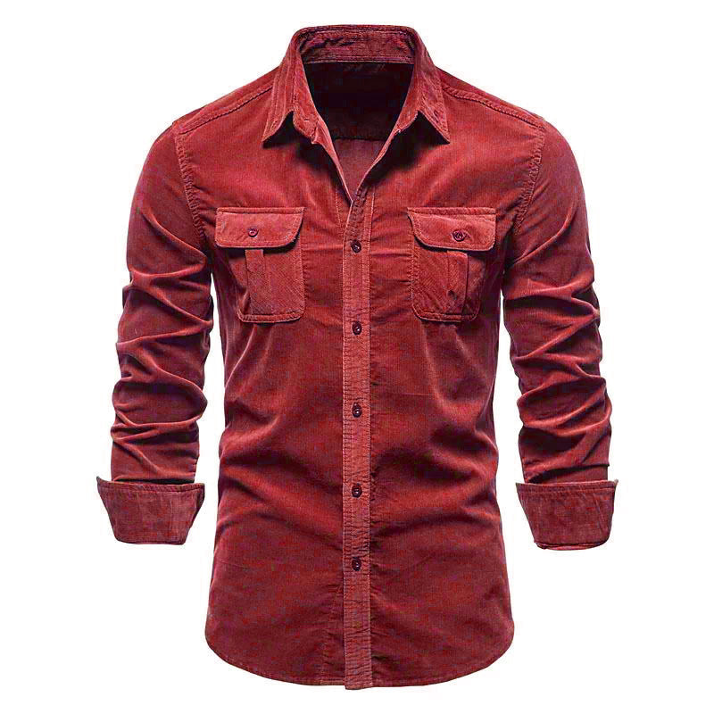 Men's Corduroy Casual Shirt Colouronova