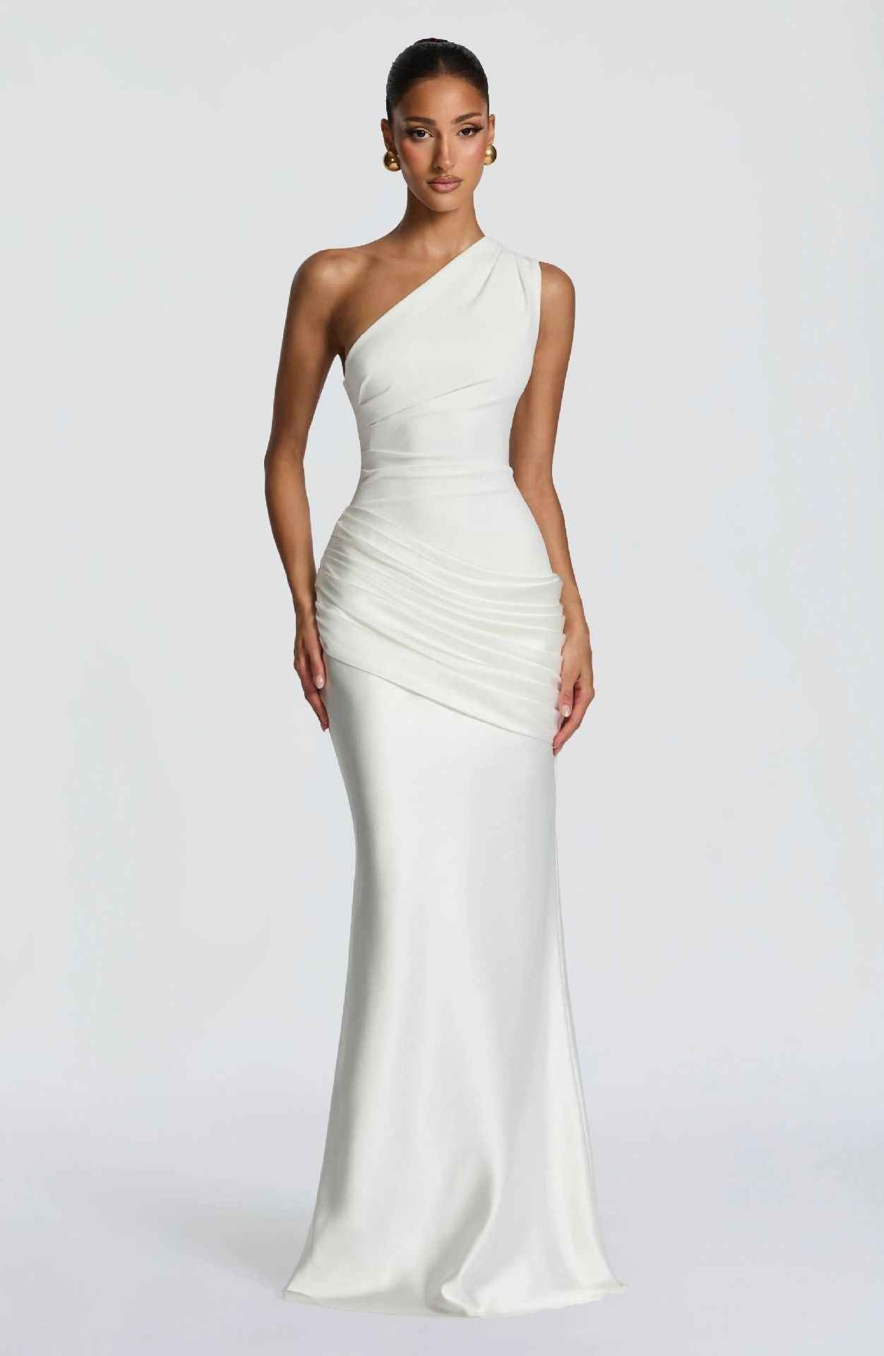 Retro Drapey Slim Fit Dress
