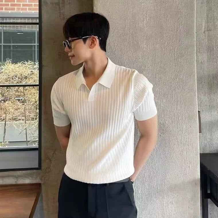 Men's Slim Fit Short Sleeve Polo Shirt Colouronova