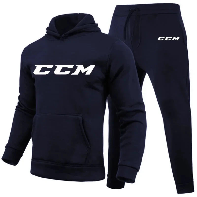 Men's Warmth-Enhanced Thick Sports Outfit Set - High-Quality Casual Long-Sleeved Sports Outfit - Jogging Pants - Men's Sports Ou Colouronova