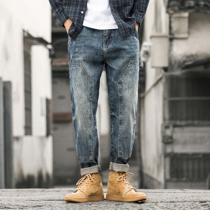 Seam-stitched workwear jeans Colouronova