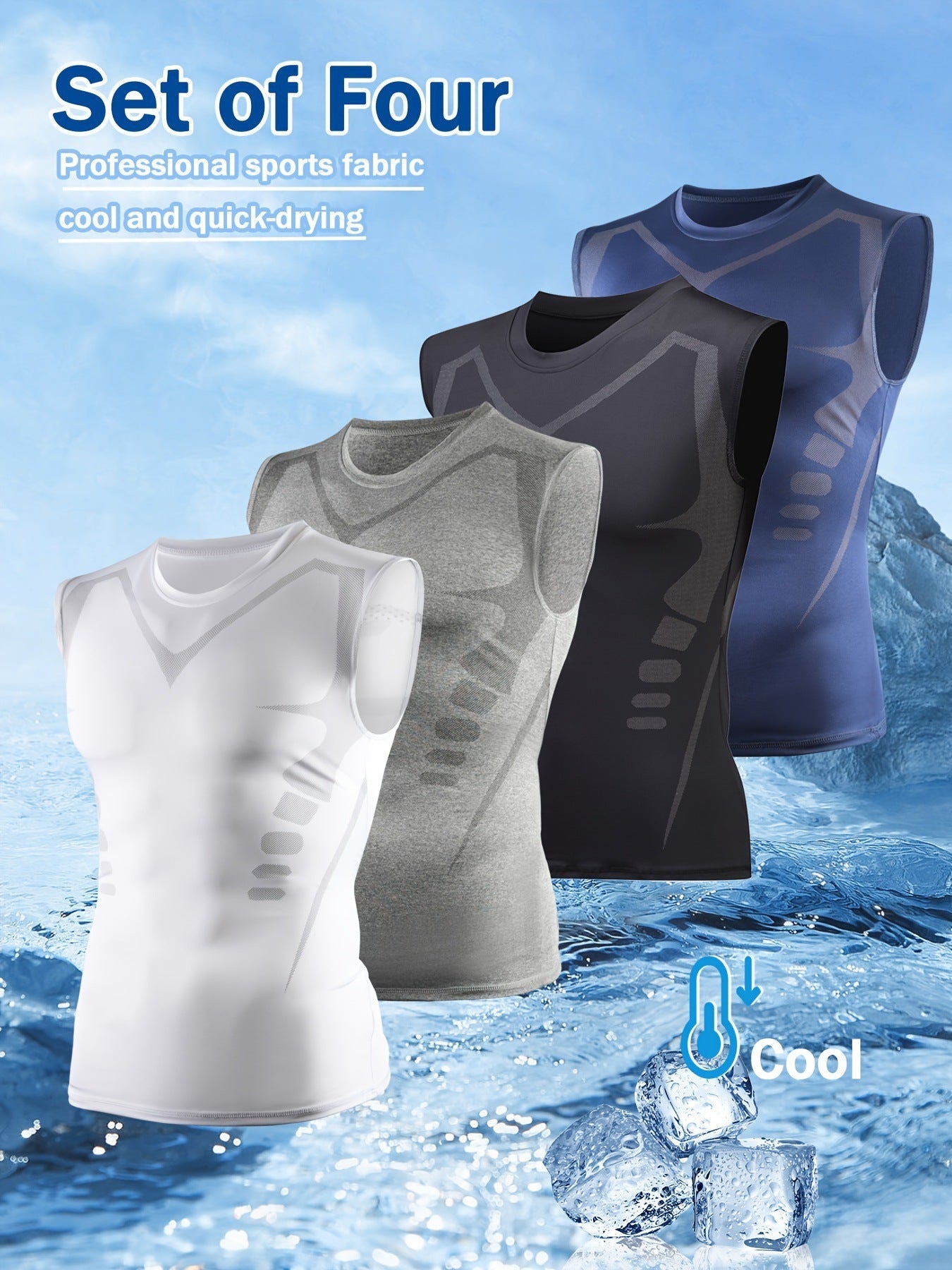 Mens Breathable Sleeveless Sport Vest Colouronova