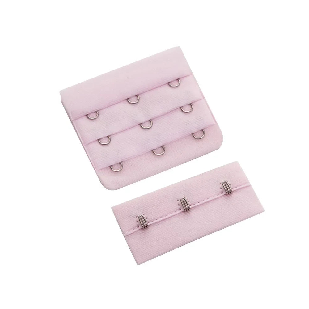 Bra Extenders Strap Tops Lingerie Women's Back Bra Extender Straps 3Hooks 3 Rows Premium Metal and Cotton Strapless Accessories - Colouronova