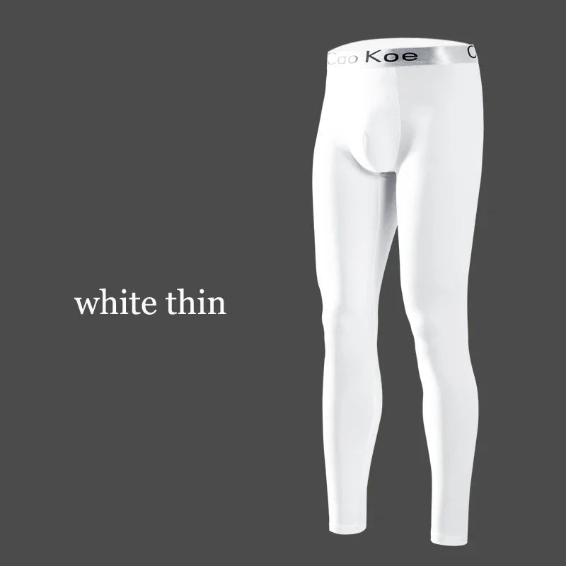 Men Long Johns Thermal Skin-Friendly Underwear Winter Warm Long Pants Male Soft Elastic Leggings Comfortable Tights - Colouronova