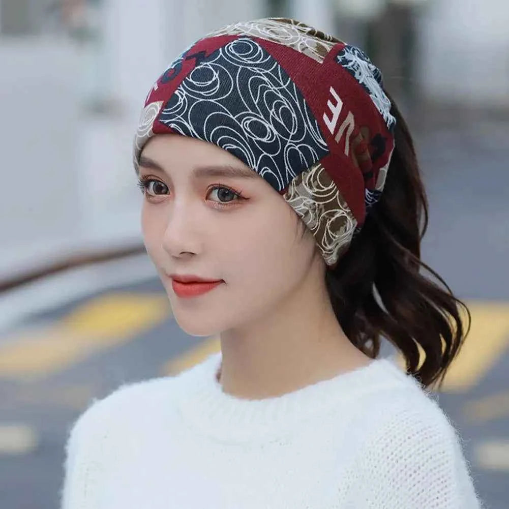 Scarf Neck Collar Multi-functional Scarf Breathable High Elastic Thickened Winter Warm Face Guard Headwear Cycling Scarf Hat