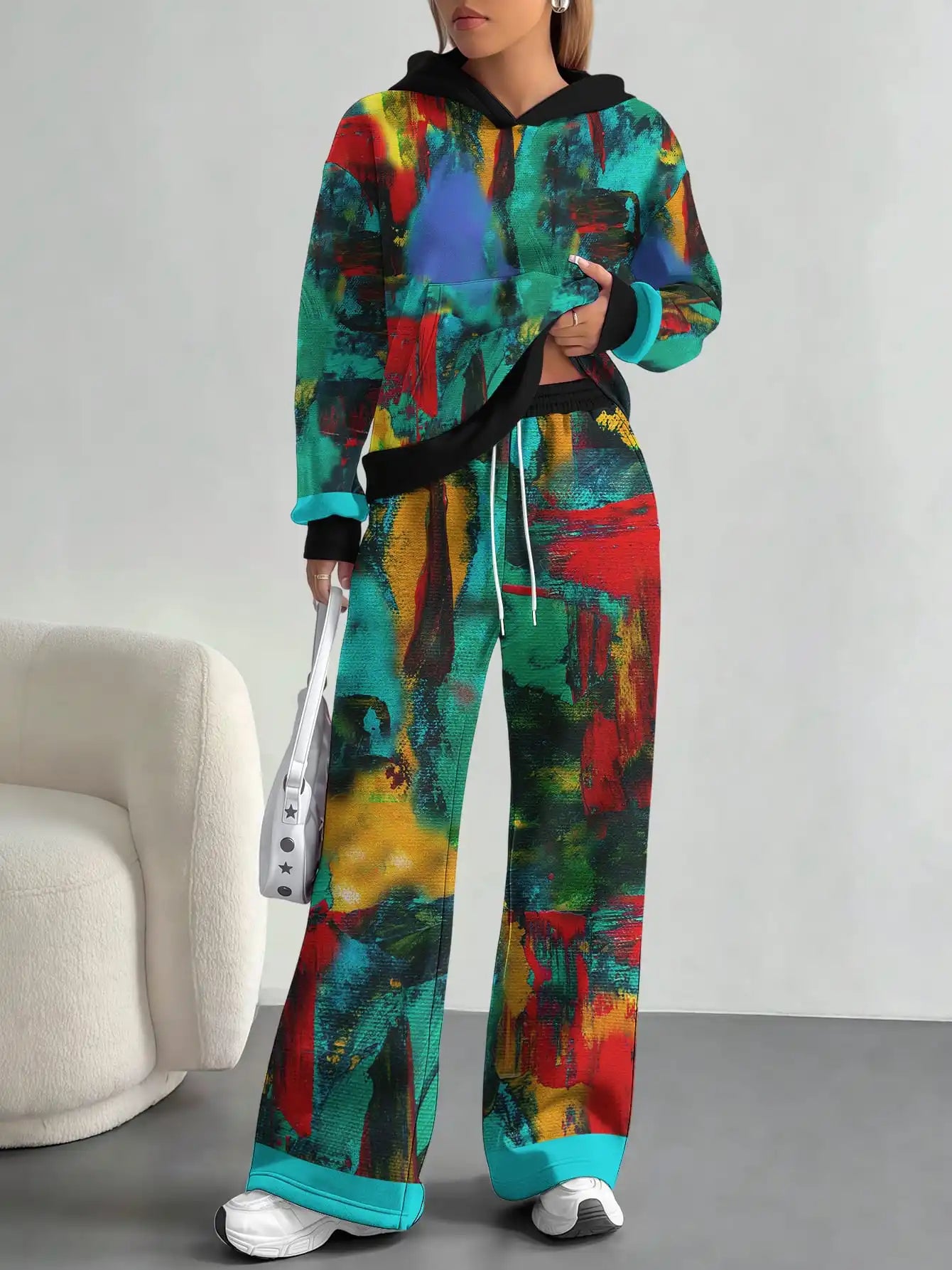 2025 new yellow green camouflage sports style foreign trade comfortable fashion leisure outdoor European and American women's su - Colouronova