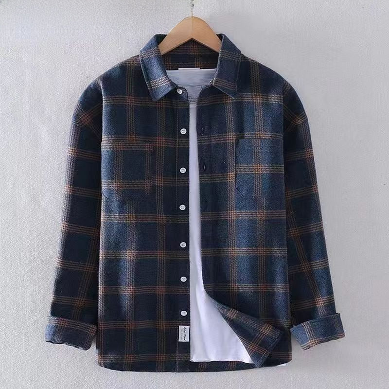 Men's Plaid Long Sleeve Casual Shirt Colouronova