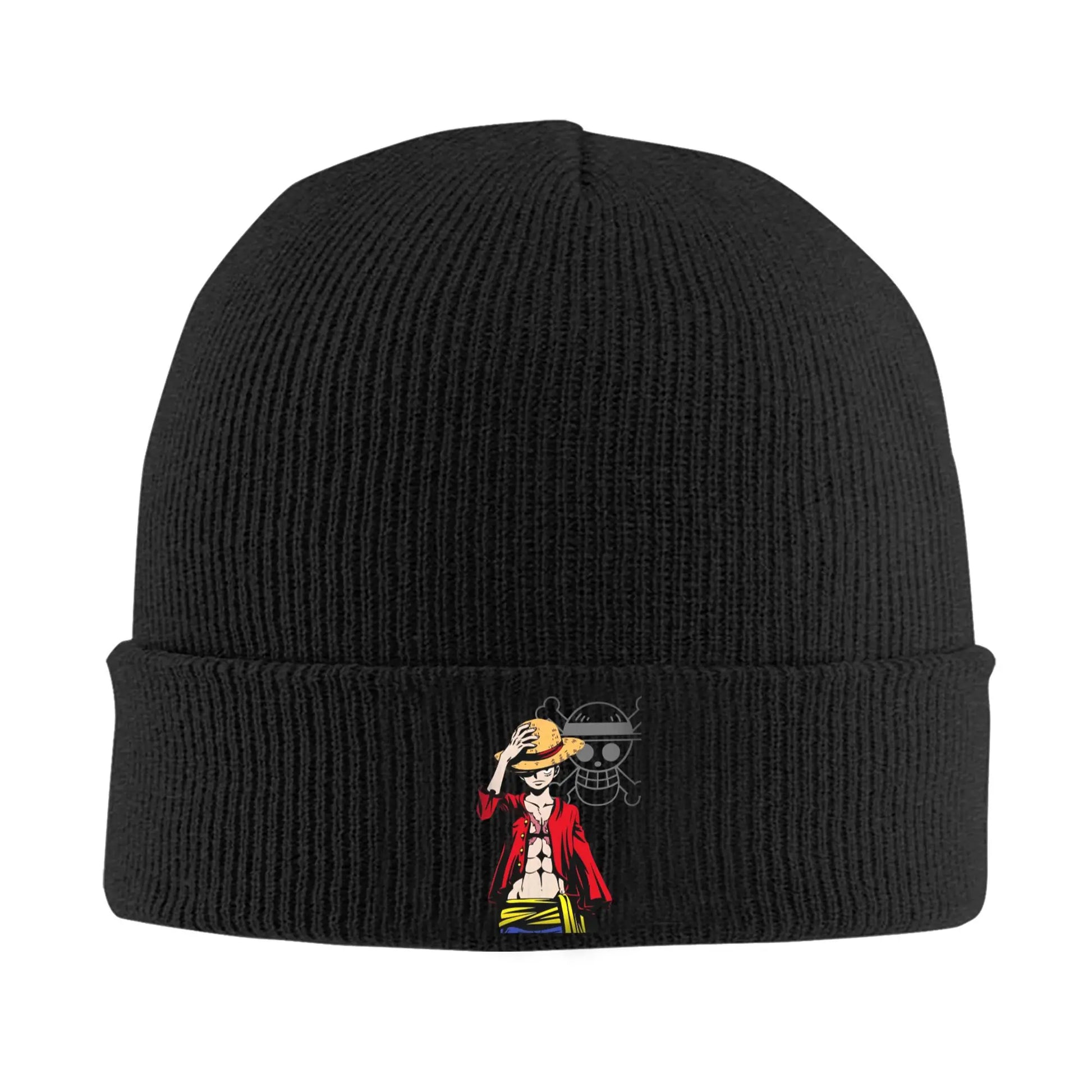 One Piece Flag 
Doflamingo Pirates Logo Knitted Caps Women's Men's Beanies Autumn Winter Hats Acrylic  Warm Melon Cap - Colouronova