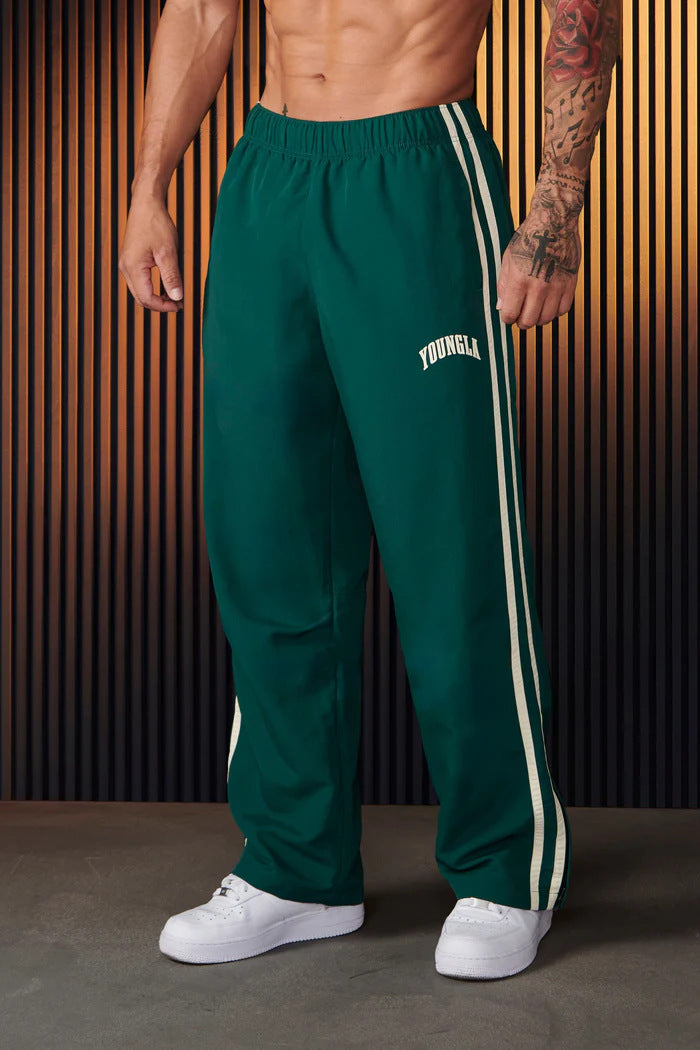 Double-strip stitched printed casual pants Colouronova