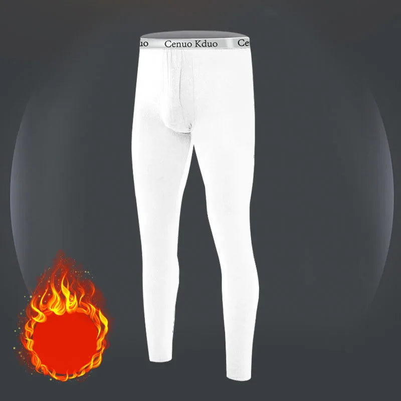 2024 New Men's Thermal Underwear Pants Winter Thick Fleece Lined Long Johns Warm Leggings Base Layer Bottoms - Colouronova
