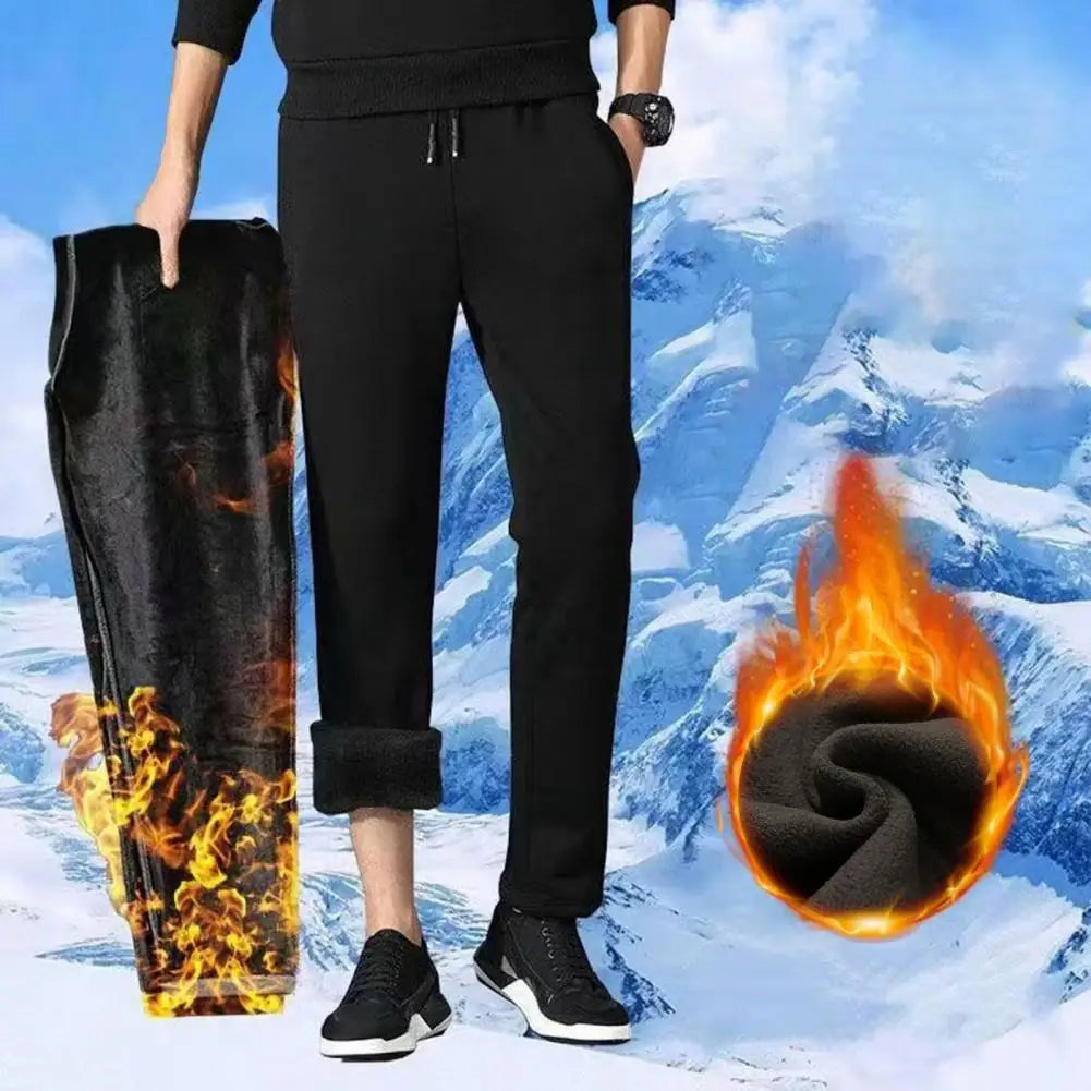 Men Winter Thick Warm Pants Mens Feelce Casual Joggers Pants Sweatpant Trousers Mens Autumn Fashion Thermal Sports Pants Male - Colouronova