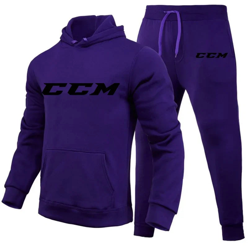 Men's Warmth-Enhanced Thick Sports Outfit Set - High-Quality Casual Long-Sleeved Sports Outfit - Jogging Pants - Men's Sports Ou - Colouronova