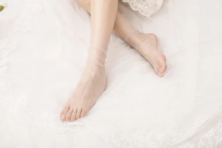 Sexy Lace Mesh Fishnet Socks Mixed Fiber Transparent Stretch Elasticity Ankle Net Yarn Thin Women Cool Socks 1pair=2pcs SLU07 - Colouronova