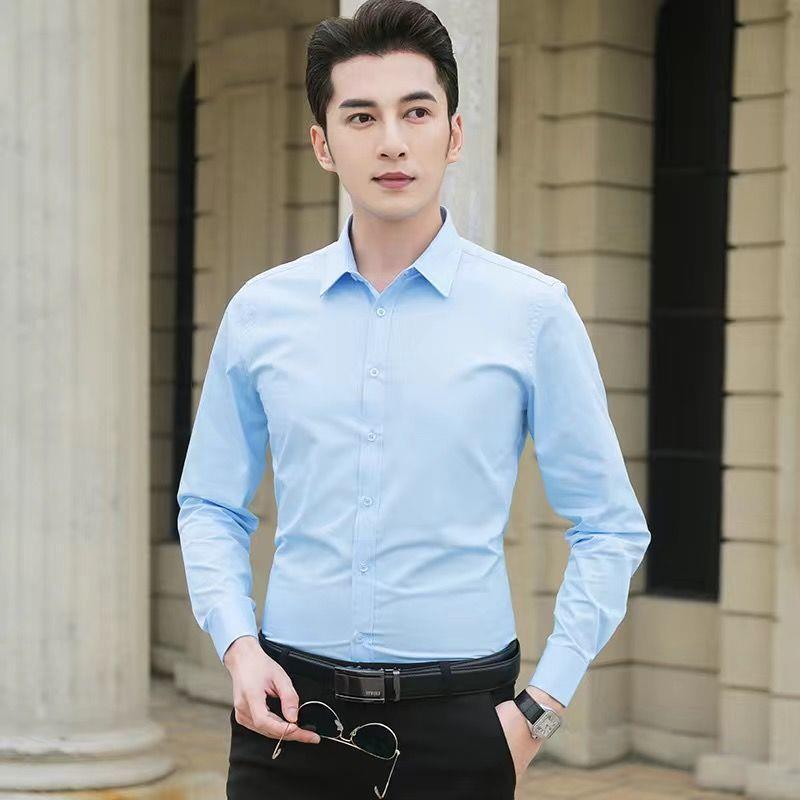 White Shirt Men's Long-sleeved Colouronova