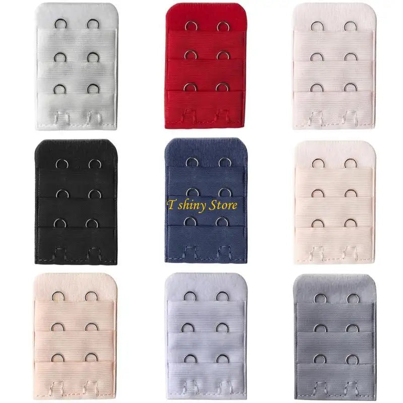 N58F Women Bra Strap Extender 3 Rows 2 Hooks Spacing Clasp Brassiere Sewing Tools New - Colouronova