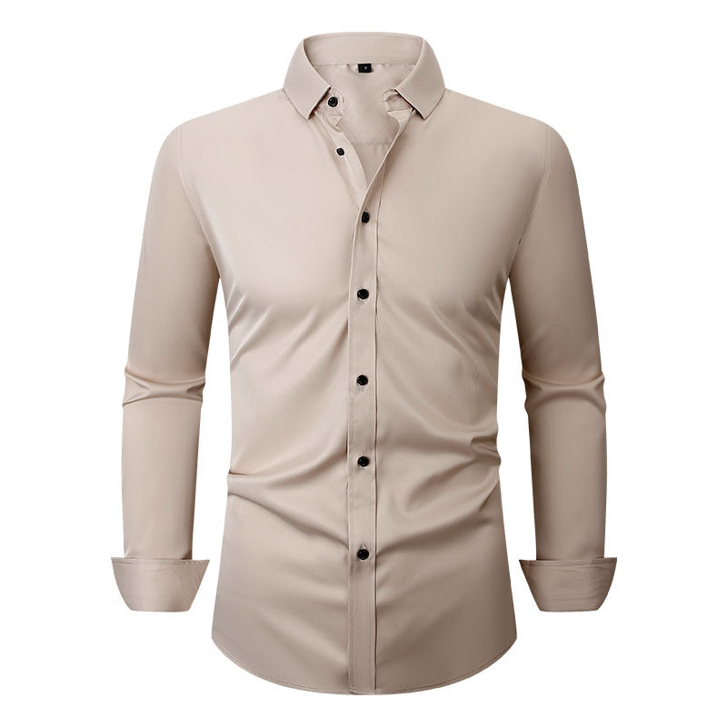 Men's Long Sleeve Business Shirt Four-Way Stretch Colouronova