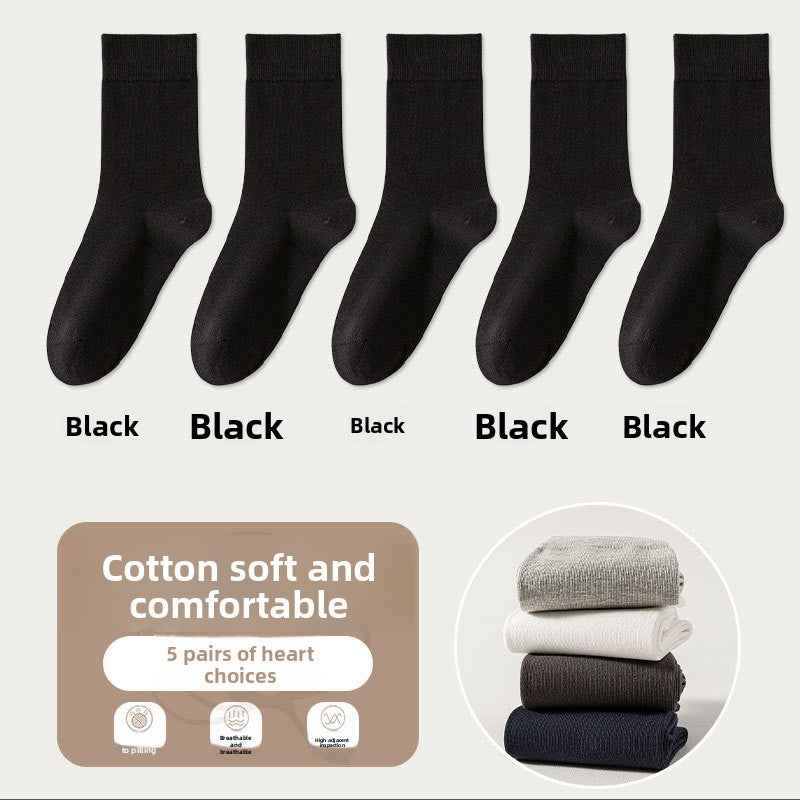 Socks - Men's Pure Color Mid-Calf